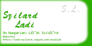 szilard ladi business card